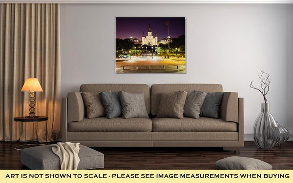 Gallery wrapped canvas of St Louis Cathedral in TV longue