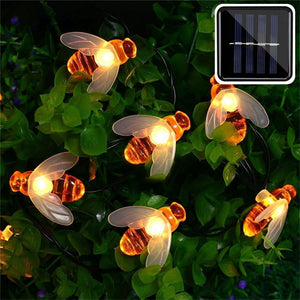 Honey bee solar power string lamp