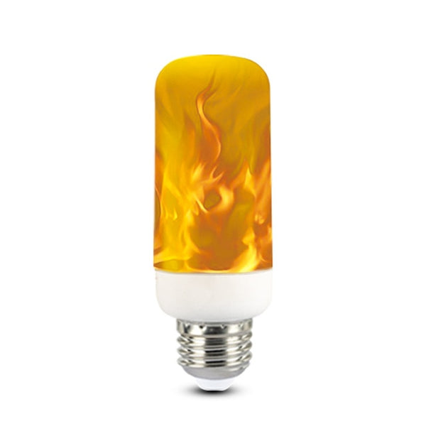 Bulb with flame effect LED