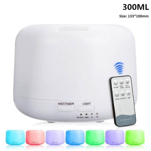 Electric humidifier essential oil diffuser with LED lamp 300ML