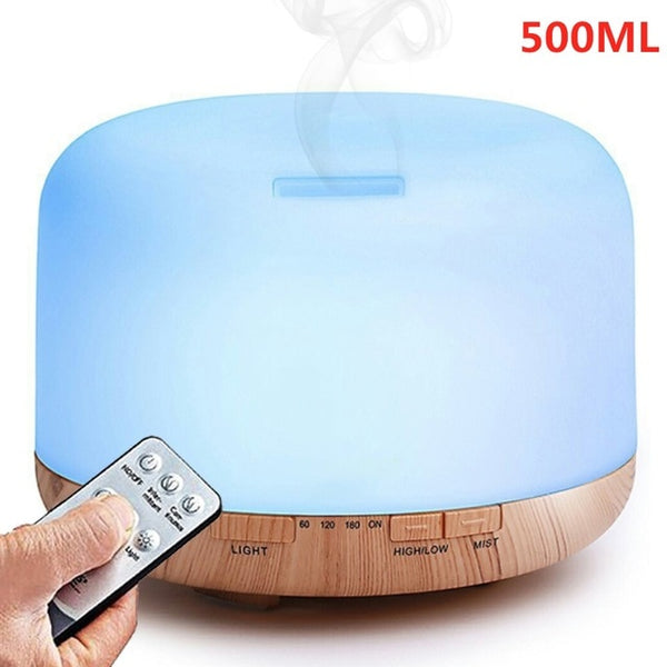 Electric humidifier essential oil diffuser with LED lamp 500ML