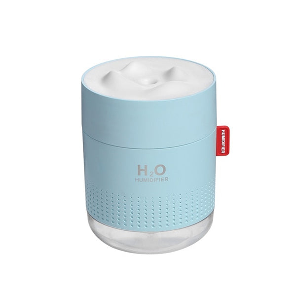 Large blue air humidifier with romantic lamp for car