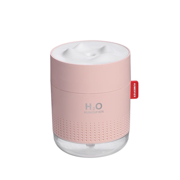 Large pink air humidifier with romantic lamp for car