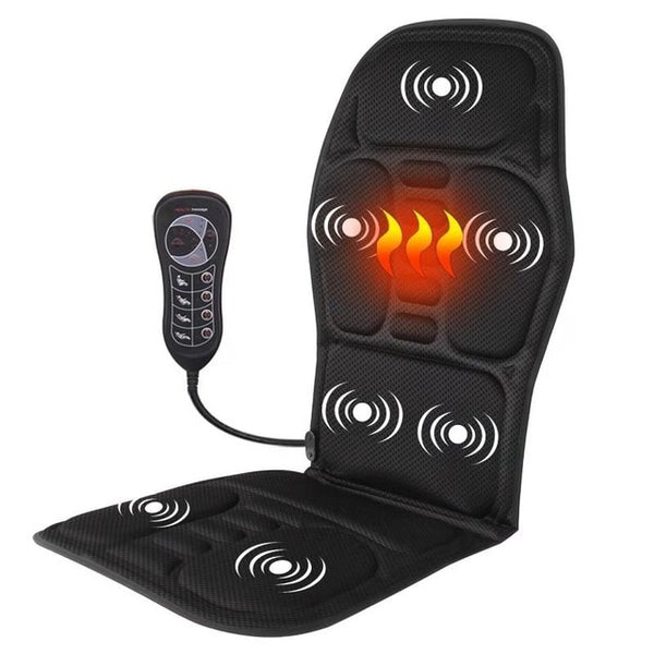 Portable electric vibrating heat massager chair for pain relief 