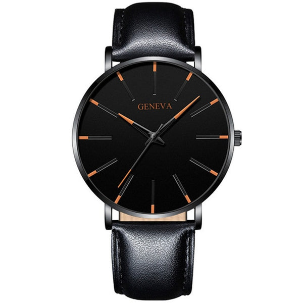 Ultra thin mens fashion watch simple design 