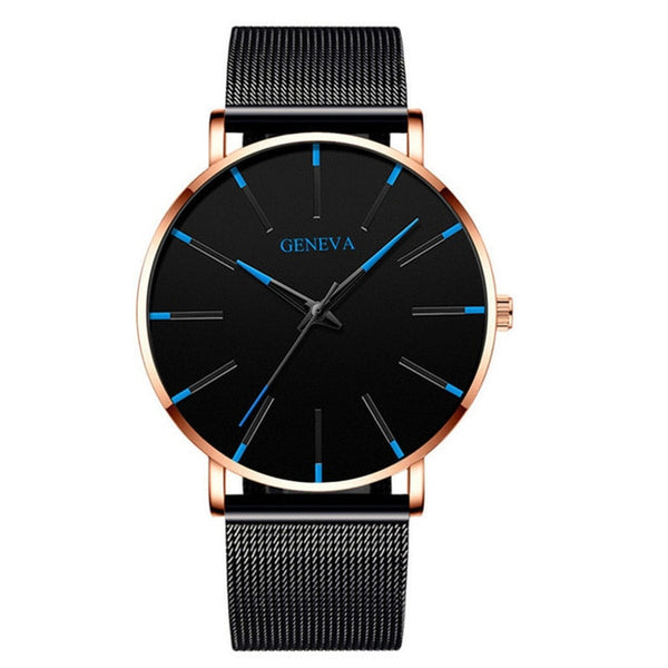 Ultra thin mens watch simple design 