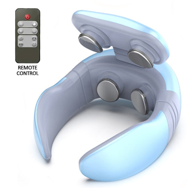 Remote control electric massager for neck and shoulder pain 