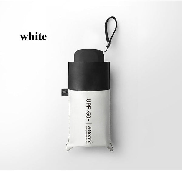 Mini white pocket umbrella for women