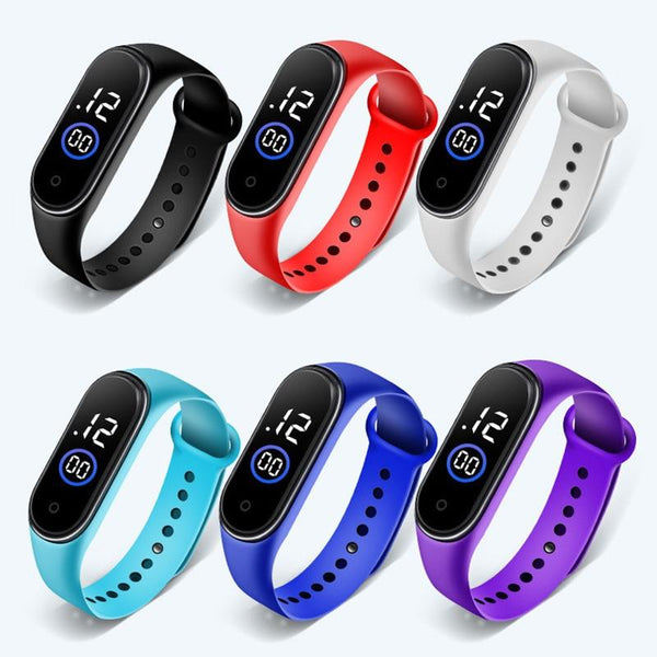 Waterproof digital LED watches for kids 