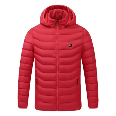 Waterproof warm jackets for men red color