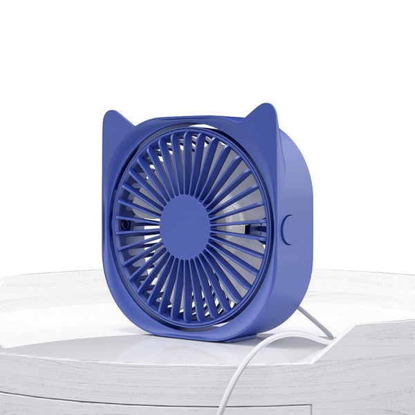 Blue Mini USB desktop desk fan for office