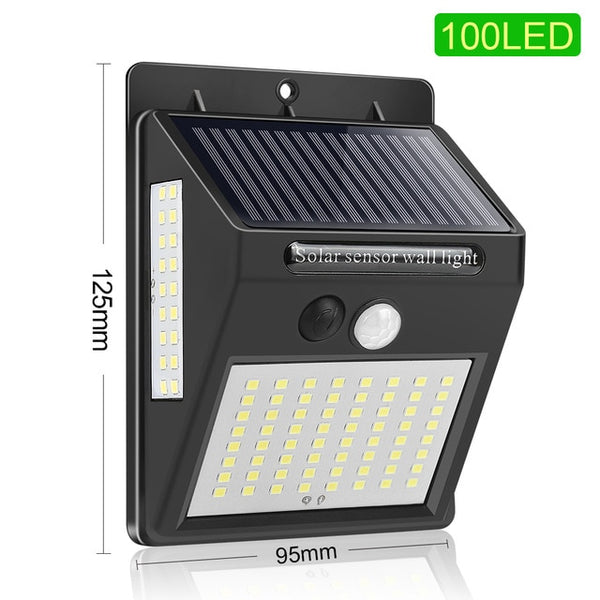 100LED solar light for outdoor use