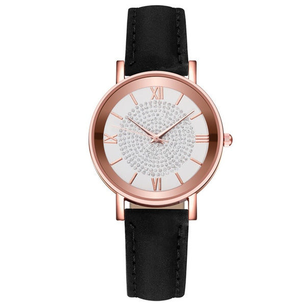 Branded wrist watches with leather straps for men and women