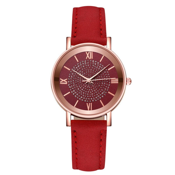 Branded wrist watches with leather strap for men and women