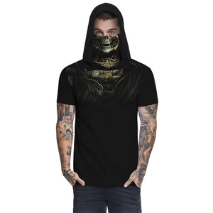 Short sleeve t shirt with skull face for boys