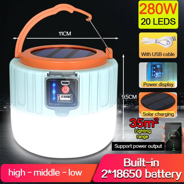 LED rechargeable camping lights with long battery time