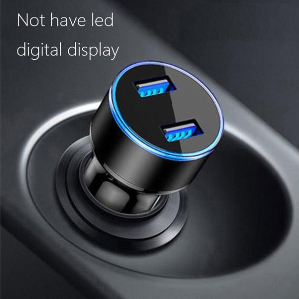 USB fast car charger for mobile phones without LED display 