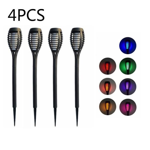 LED solar lamps for courtyard 4PCS