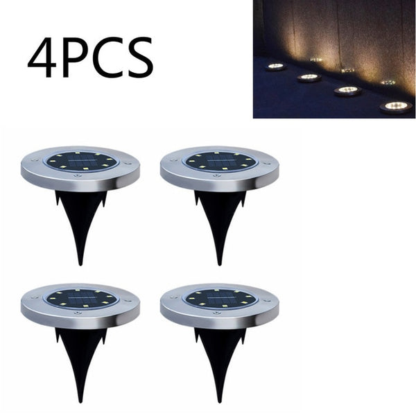 4 PCS solar power ground light