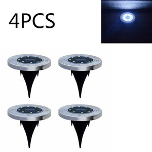 4 PCS solar power deck light