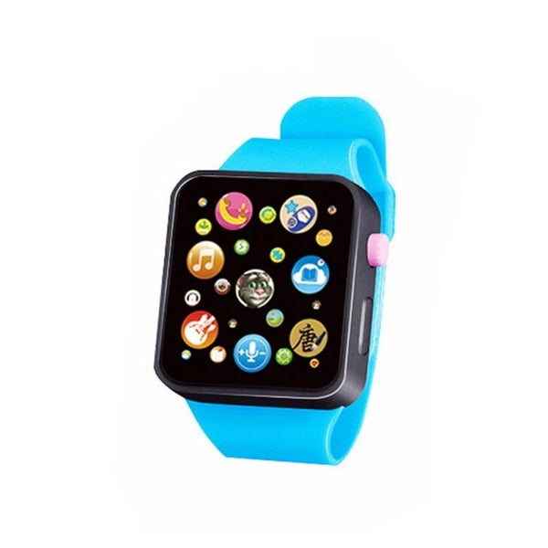 Light Blue touch screen children educational watch