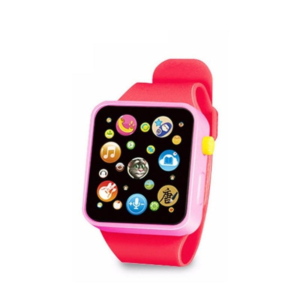 Red touch screen children educational watch