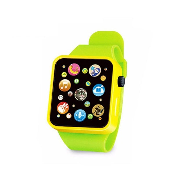 Green touch screen children educational watch