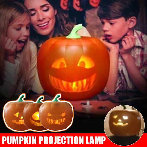 Spot Halloween Flash Talking Animated LED Pumpkin Projection Lamp for Halloween Home Party Pumpkin Lantern Home Decor Props