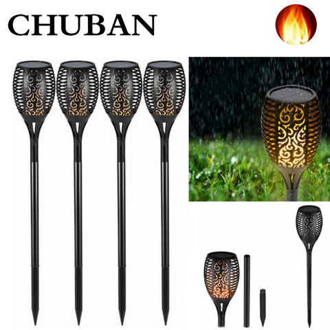 LED solar flame light for garden 