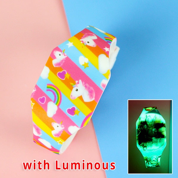 watch silicone straps with luminous 