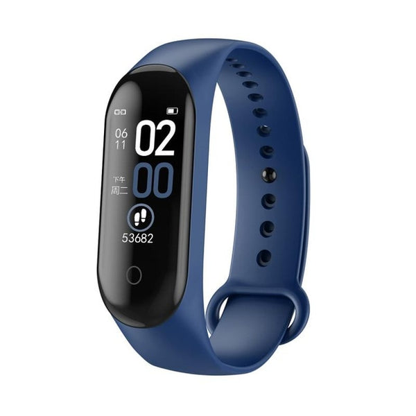 Color screen smart waterproof bracelet blue