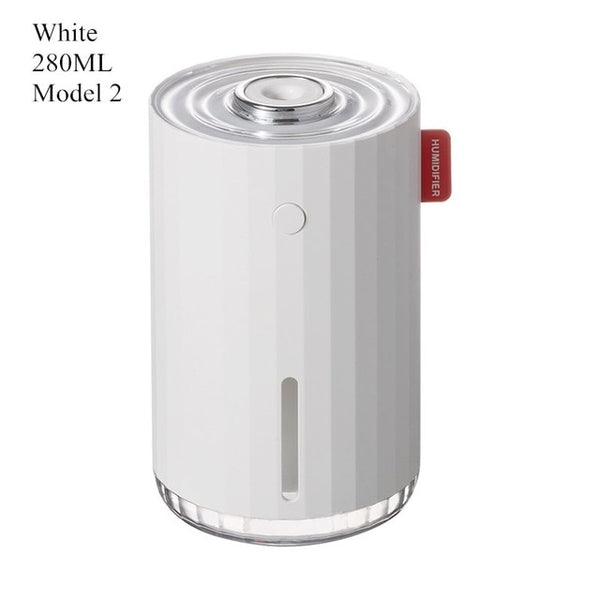 White 280ML Large air humidifier with romantic lamp for car