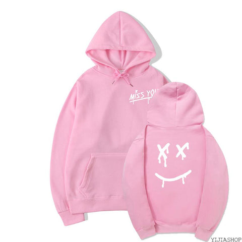  Men hoodie with smiley face and face mask  