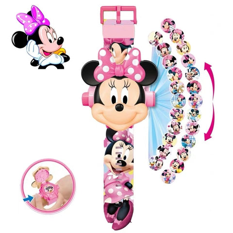 Digital kids watches with 3D projection of mickey mouse cartoon 