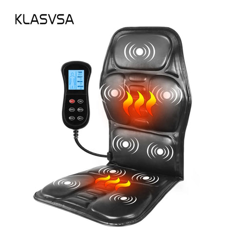 Portable electric vibrating heat massager chair 