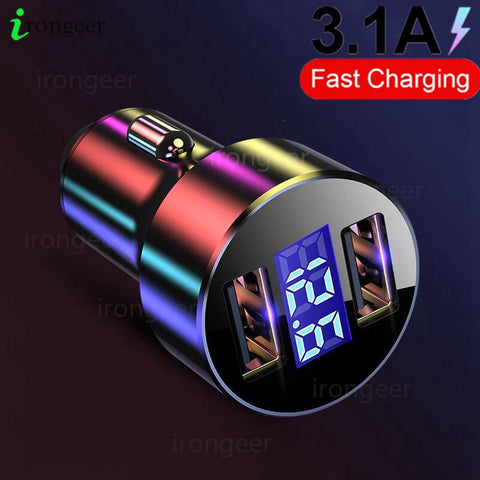 USB fast car charger for mobile phones 