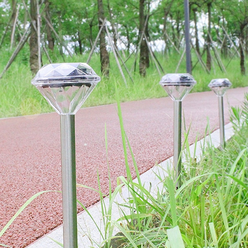 Diamond shape LED solar lamp pole 