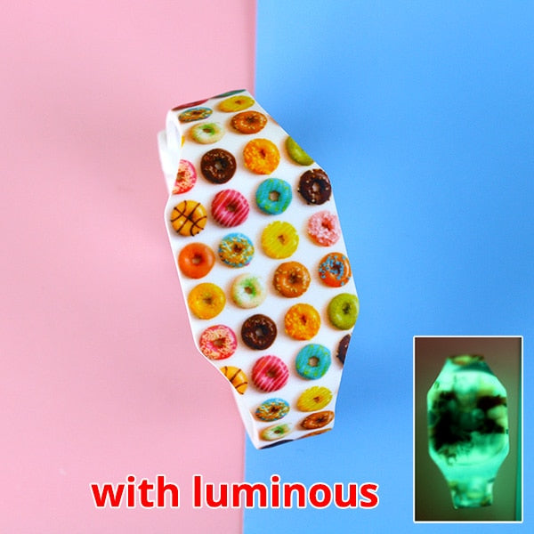 2020 Luminous Kids Watches Girls Cartoon Pattern LED Boys Watch Silicone Strap