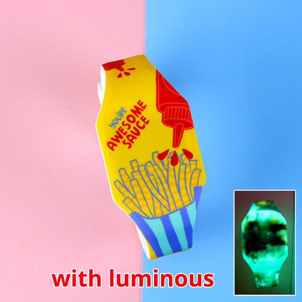 watch silicone strap food pattern without luminous 