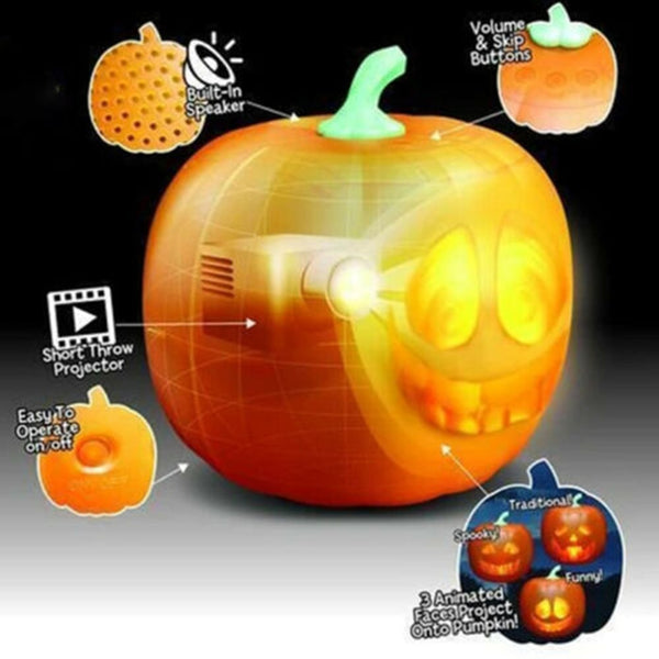 Animated LED pumpkin toy with projection lamp  