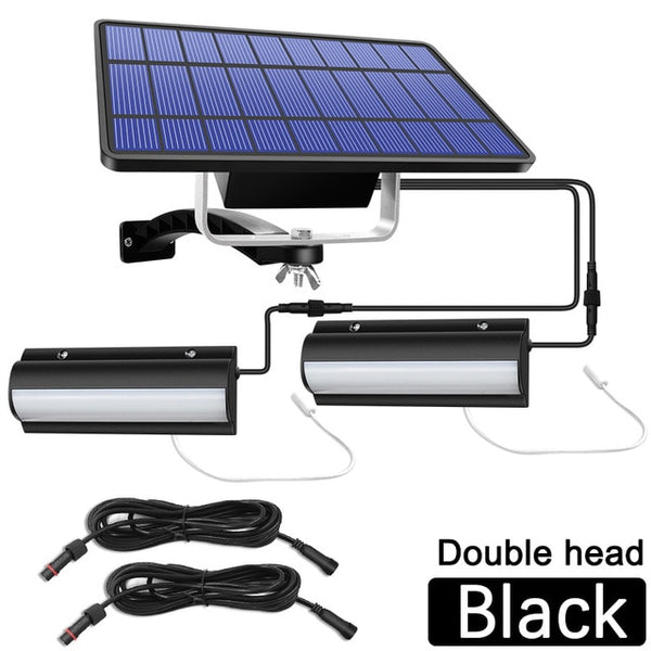 Solar pendant lights for indoor and outdoor use double head black color 