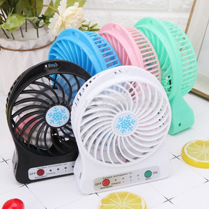 Light rechargeable LED fans for office desk