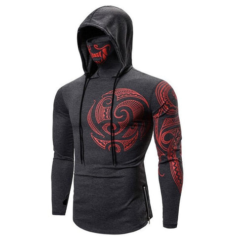 Full sleeve ninja suit hoodie with mask for men 