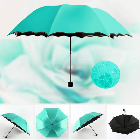 Travel Parasol Folding Rain Windproof Umbrella Folding Anti-UV Sun/Rain Umbrella Mini Pocket Umbrella Flat Lightweight Umbrella